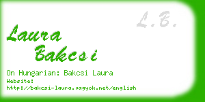 laura bakcsi business card